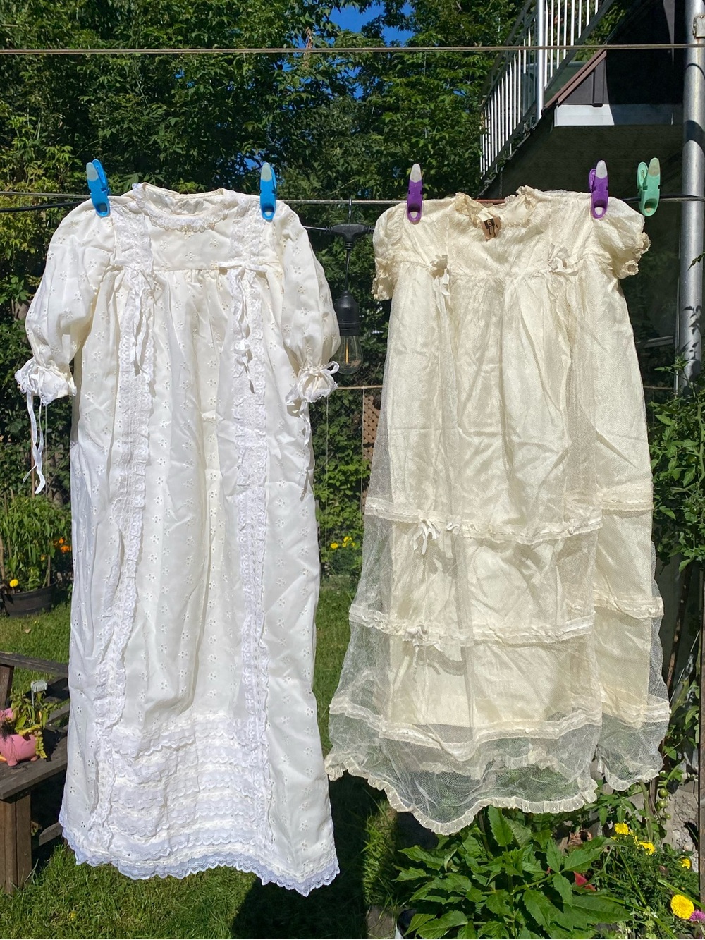 Vintage Baptism/Christening gowns x2